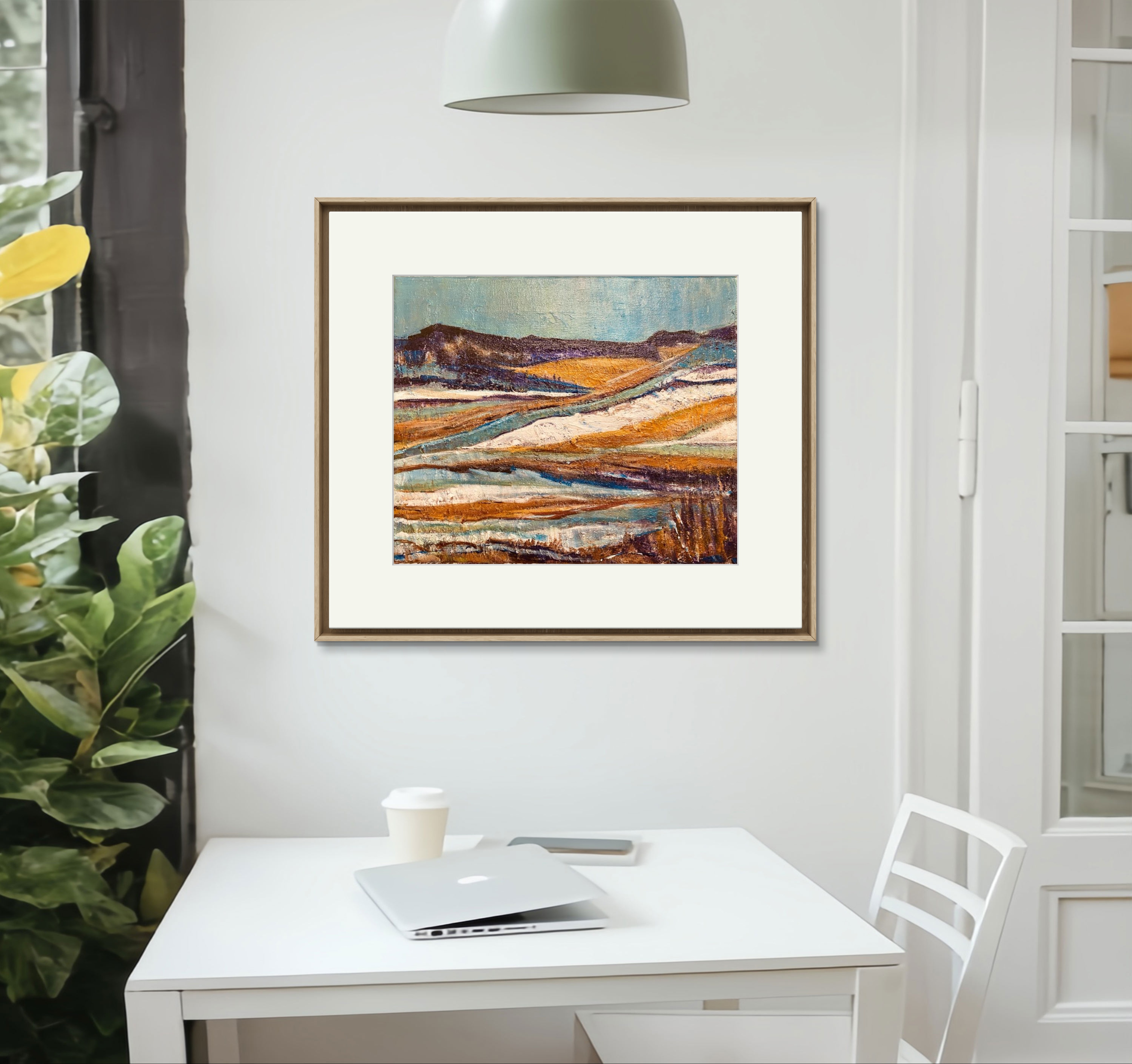Toile de Louise Lupien paysage de montagnes