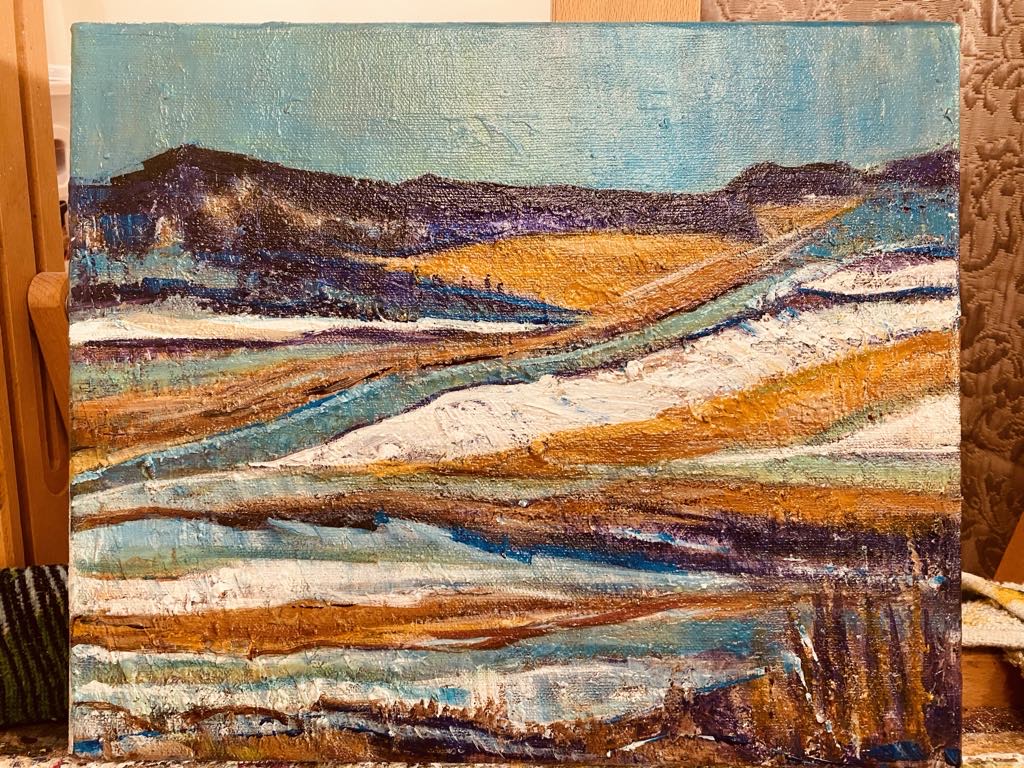 Toile de Louise Lupien montagnes de couleurs